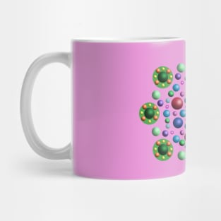 MANDALA Flower Design with Pinks, Blues, Greens Mug